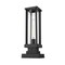 Z-Lite Glenwood 1 Light Outdoor Pier Mounted Fixture, Black & Clear 586PHMS-SQPM-BK - alternate 4